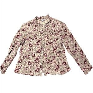 ⬇️$25 J Jill sheer button blouse floral petite